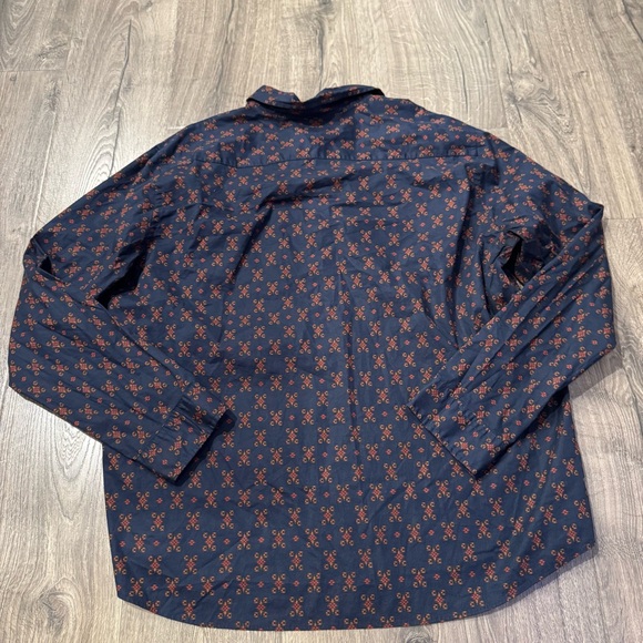 Express Black and Navy Patterned Casual Shirts long sleeve button down size XXL - Picture 5 of 9